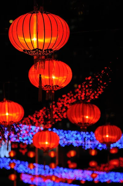 Chinese rode lantaarns — Stockfoto