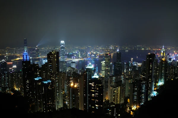 Nacht scène fo Hongkong — Stockfoto