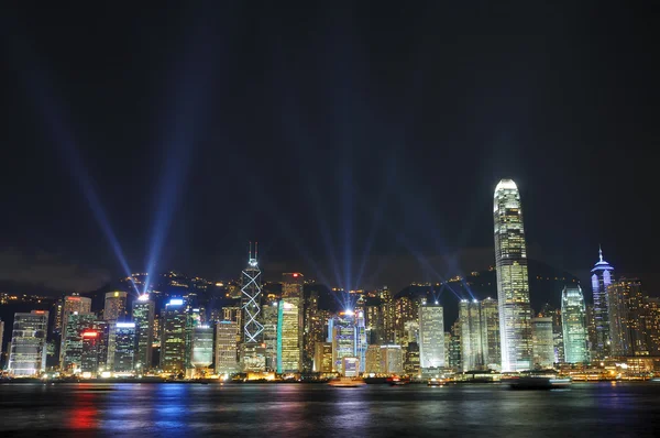 Espectáculo de luces interactivas en Hong Kong — Foto de Stock