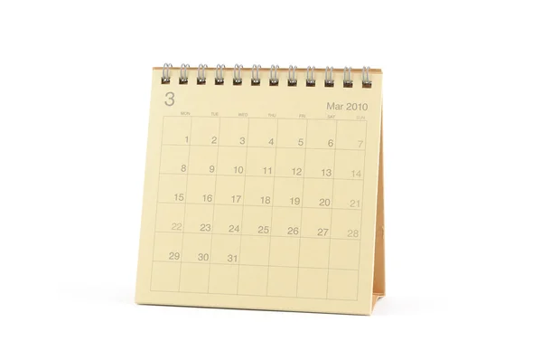 Calendario - Marzo de 2010 — Foto de Stock