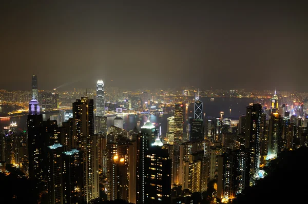 Escena nocturna de Hong Kong —  Fotos de Stock