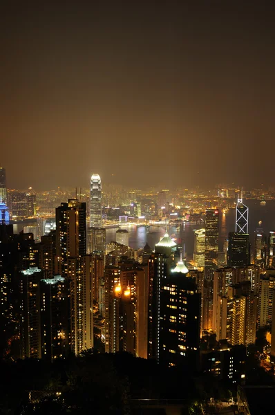 Noční scéna fo hong kong — Stock fotografie