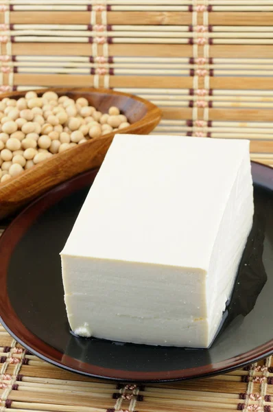 Tofu and soybean — Stock Photo, Image
