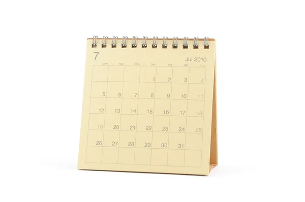 Calendario - Julio 2010 — Foto de Stock