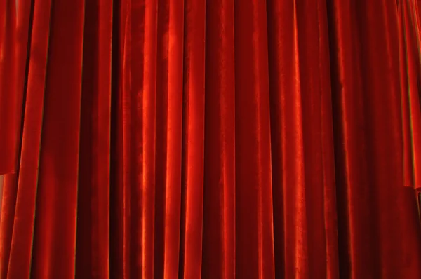 Theater stage red curtains — Stock Photo, Image