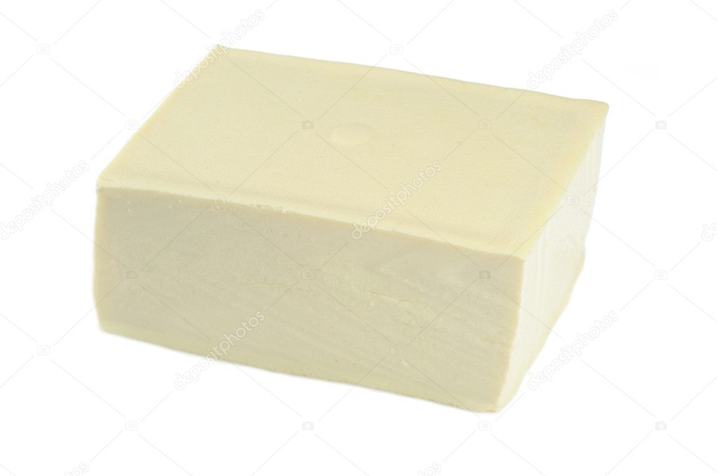 Tofu in white backround