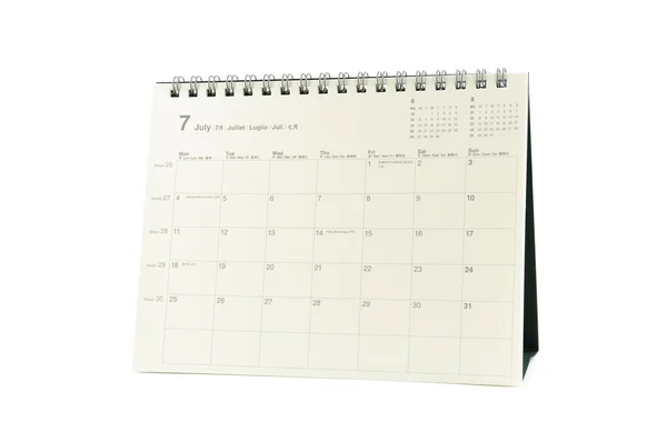 Stock image Multilingual calendar, July 2011