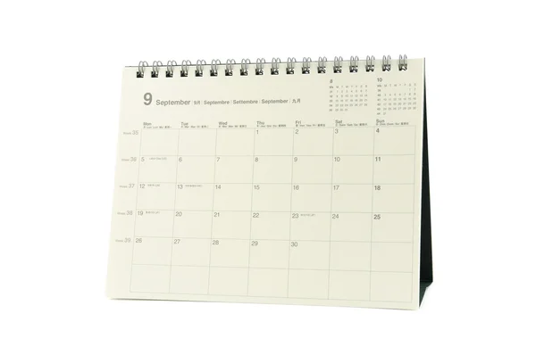 Multilingual calendar, September 2011 — Stock Photo, Image