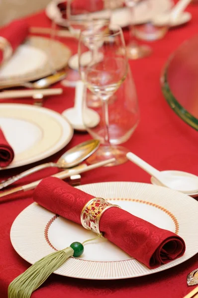 中国の結婚式のテーブル セット — ストック写真
