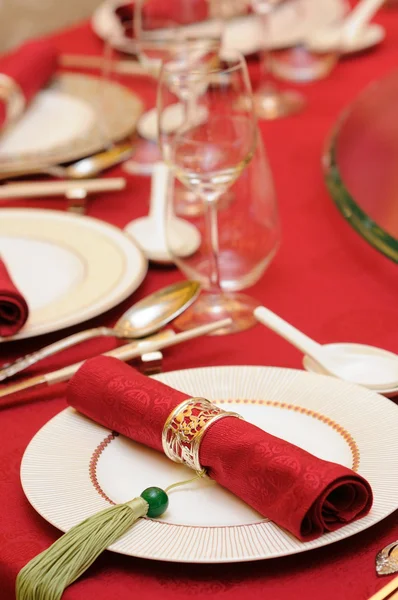 Conjunto de mesa de boda chino — Foto de Stock