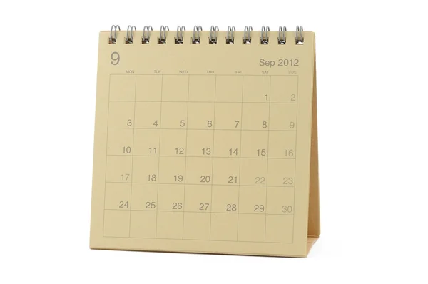 September 2012 Calendar — Stock Photo, Image