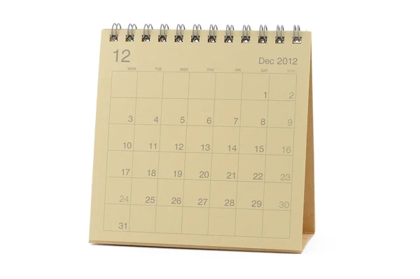 Calendario diciembre 2012 — Foto de Stock