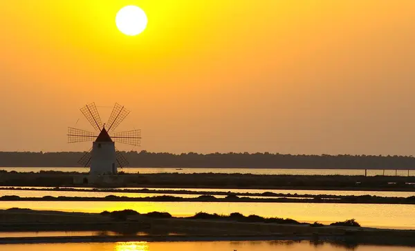 stock image Windmill at Marsala