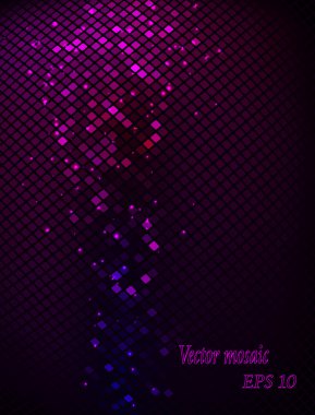 Abstract dark vector mosaic background clipart