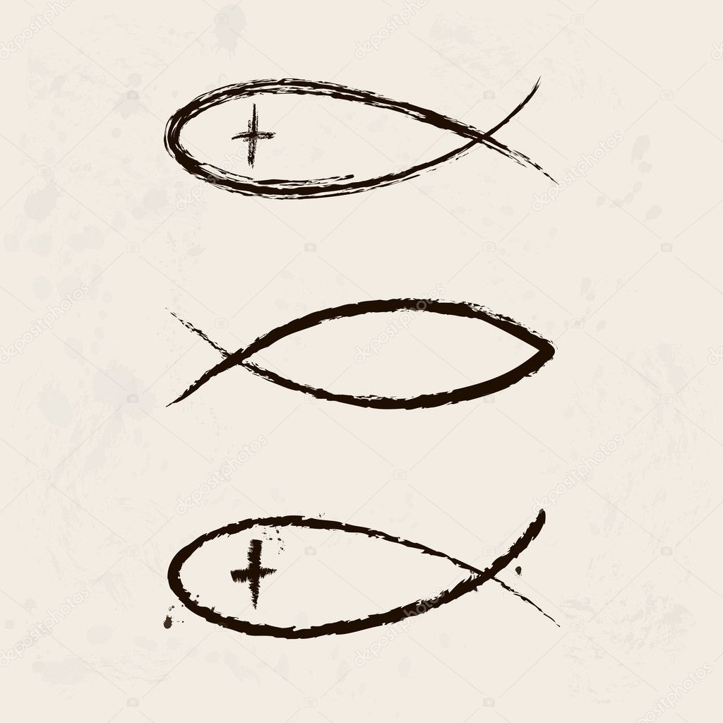 Christian religion symbol fish
