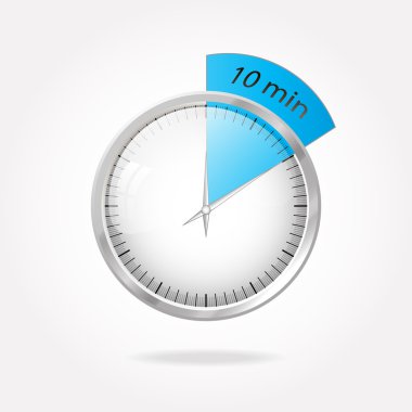 Timer with shadow clipart