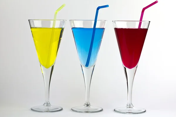 Trio of Colorful Cocktails — Stock Photo, Image