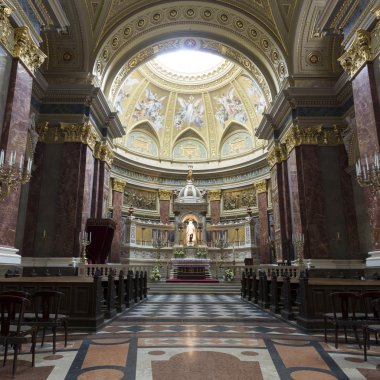 St. Stephen's Basilica, panorama of central part clipart