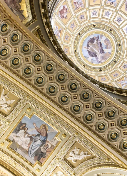 St. Stephen's Basilica, Jesus and God mosaics (cold tone) — Stock Photo, Image