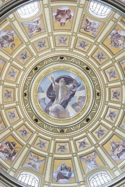 St. Stephen's Basilica, cupola closeup clipart