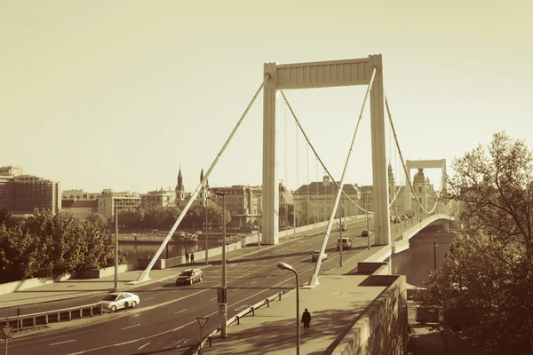 Γέφυρα της Ελισάβετ, Βουδαπέστη σε χρυσό χρώμα — Φωτογραφία Αρχείου