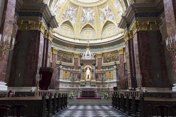 St stephen's basilica, interiör panorama — Stockfoto