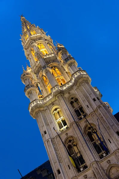 마을 회관의 그랜드 장소, 브뤼셀의 타워 — 스톡 사진