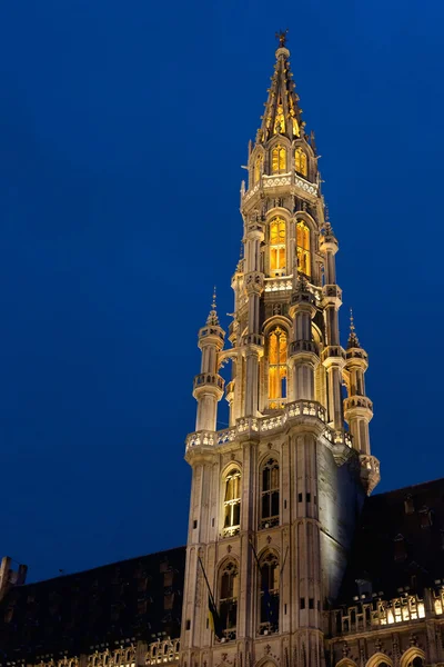 Torre del Municipio di Grand Place, Bruxelles — Foto Stock
