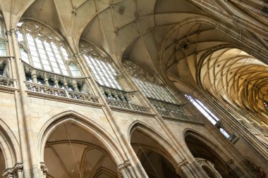 Interior of Saint Vitus Cathedral clipart