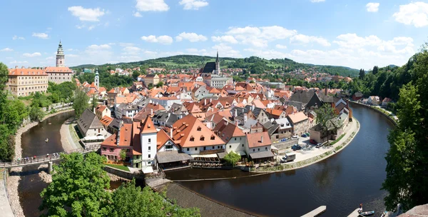 stock image Panorama of the historical part of Cesky Krumlov