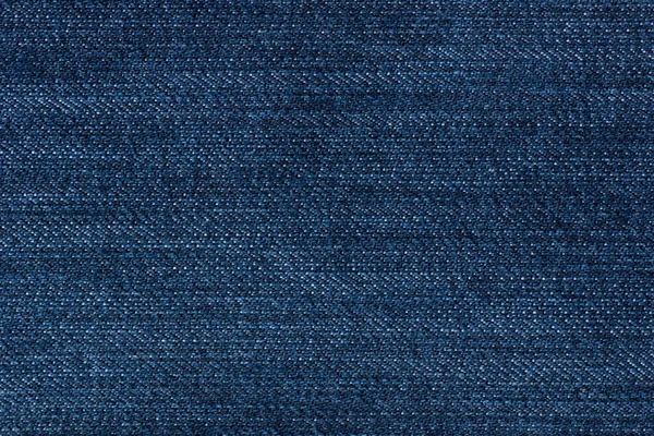 Blå jeans denim tyg textur (horisontell) — Stockfoto