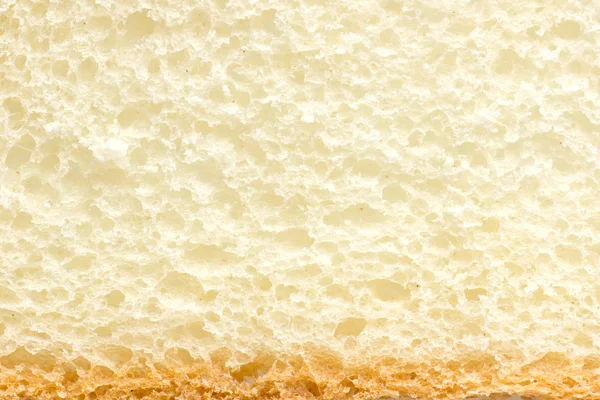 Textura rebanada de pan blanco (con corteza ) — Foto de Stock