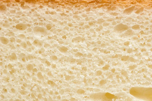 Textura de fatia de pão branco (com crosta ) — Fotografia de Stock