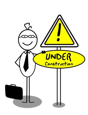 Businessman UnderConstruction clipart