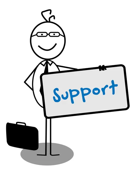 Businessman Support Banner — Stock Vector