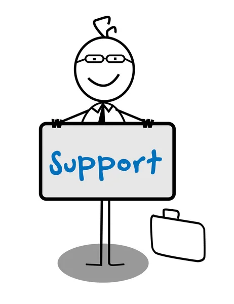Businessman Support Banner — Stock Vector