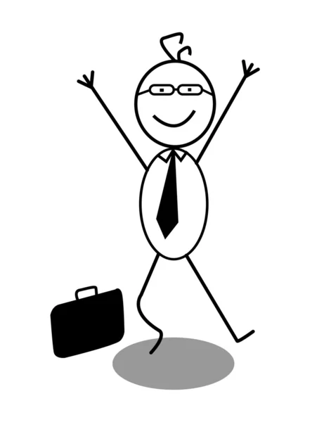 Homme d'affaires heureux — Image vectorielle