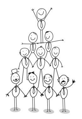 Organization chart teamwork clipart