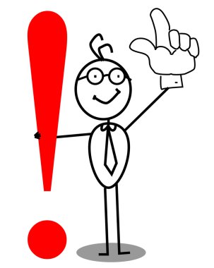 Business Attention exclamation mark clipart