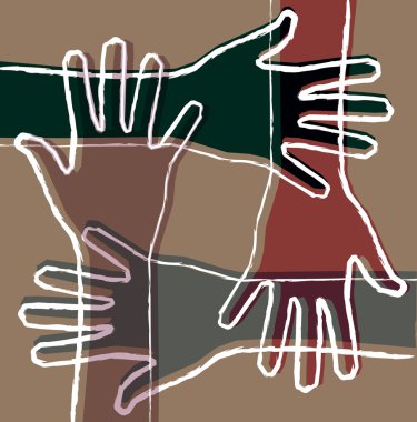 Hand teamwork clipart