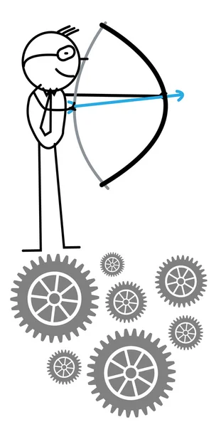 Flèche d'homme d'affaires — Image vectorielle