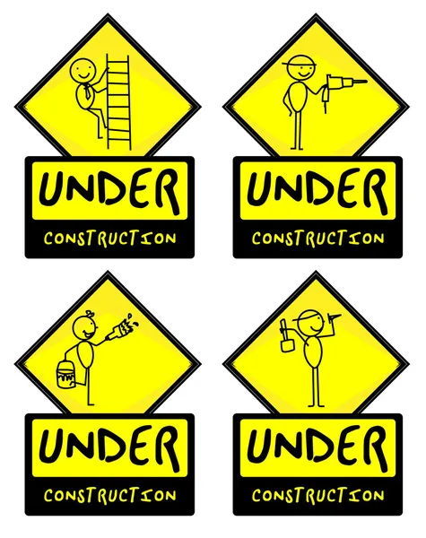 En construction signe — Image vectorielle