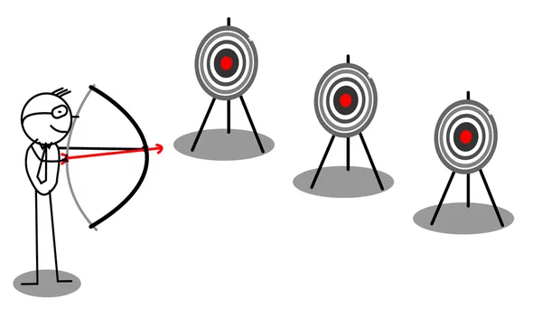 Archery 3 Target Business — Stock Vector