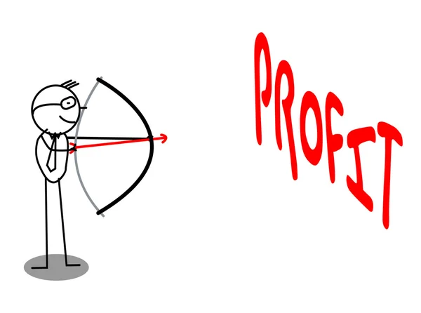 Archery Profit Target Business — Stock Vector