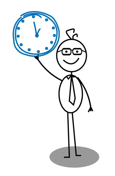 Businessman Clock — Stock Vector
