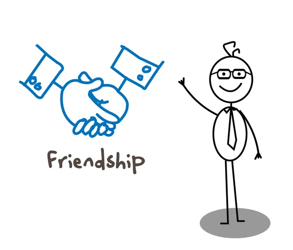 Businessman Friendship Hand — Stock Vector