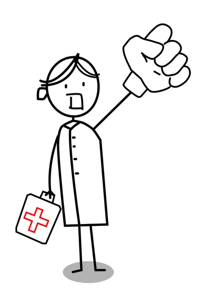 Enfermera enojada — Archivo Imágenes Vectoriales