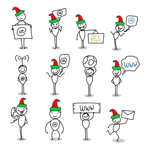 Set homme d'affaires Noël — Image vectorielle