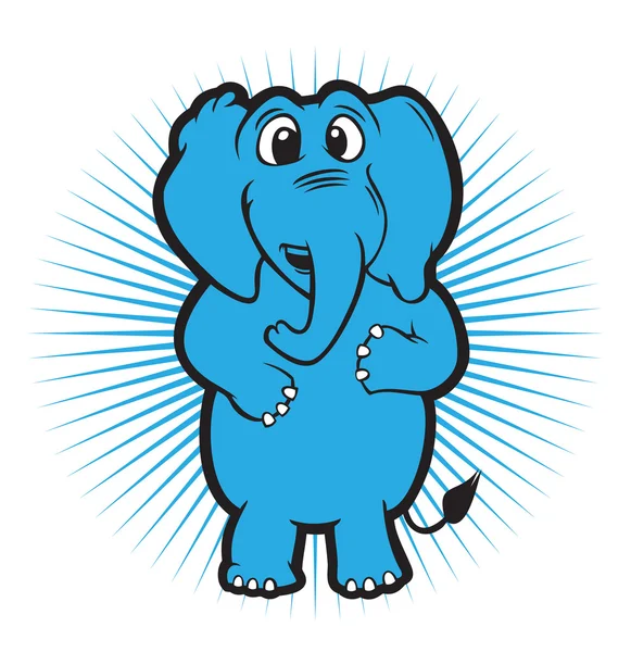 Dessin animé éléphant — Image vectorielle