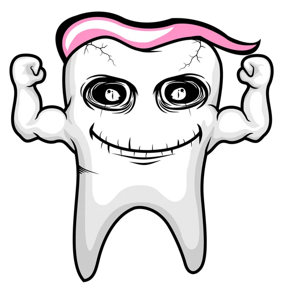Розовый зуб — стоковый вектор